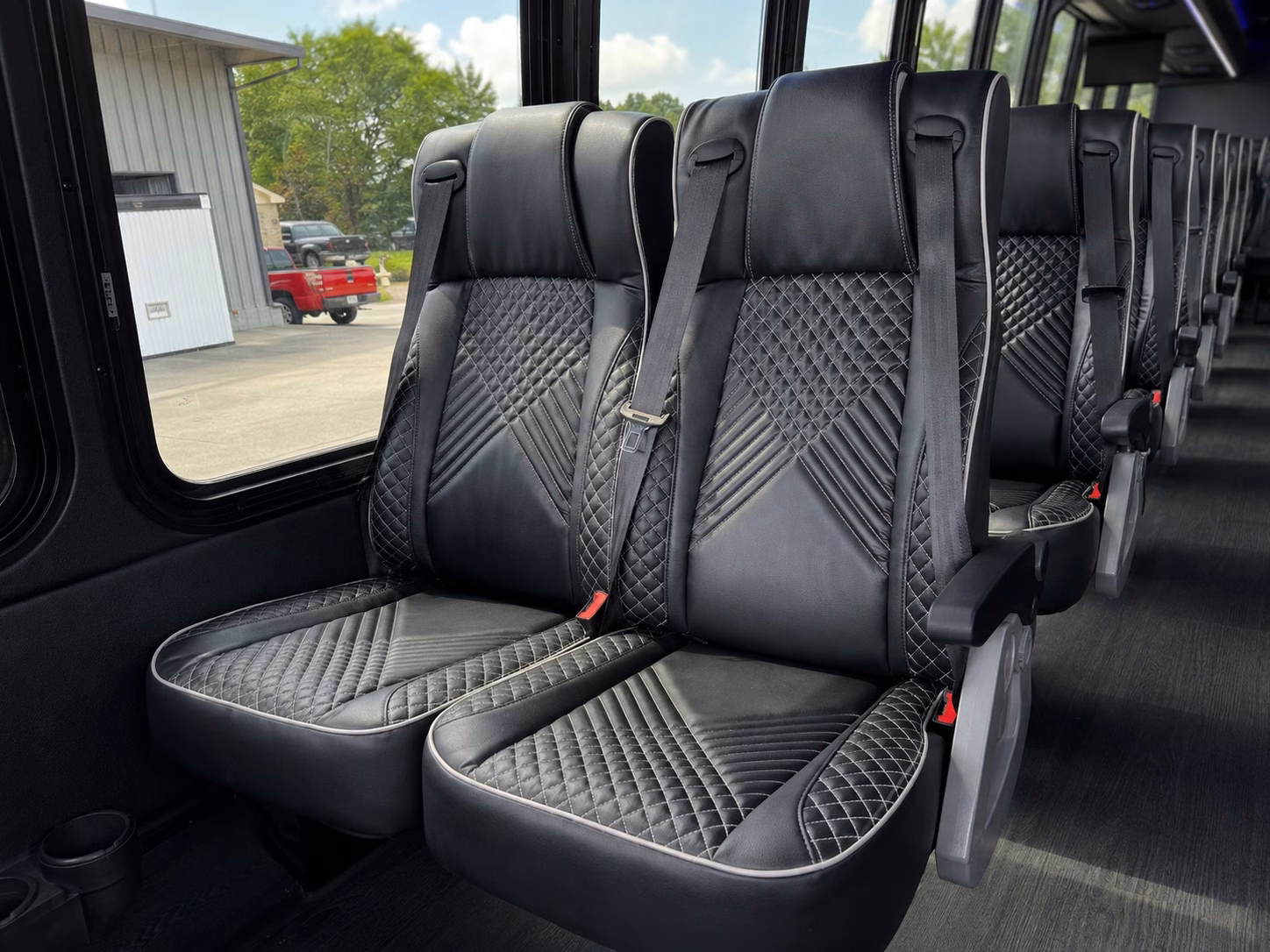 red wings and pistons fan buses from warren to little caesars arena