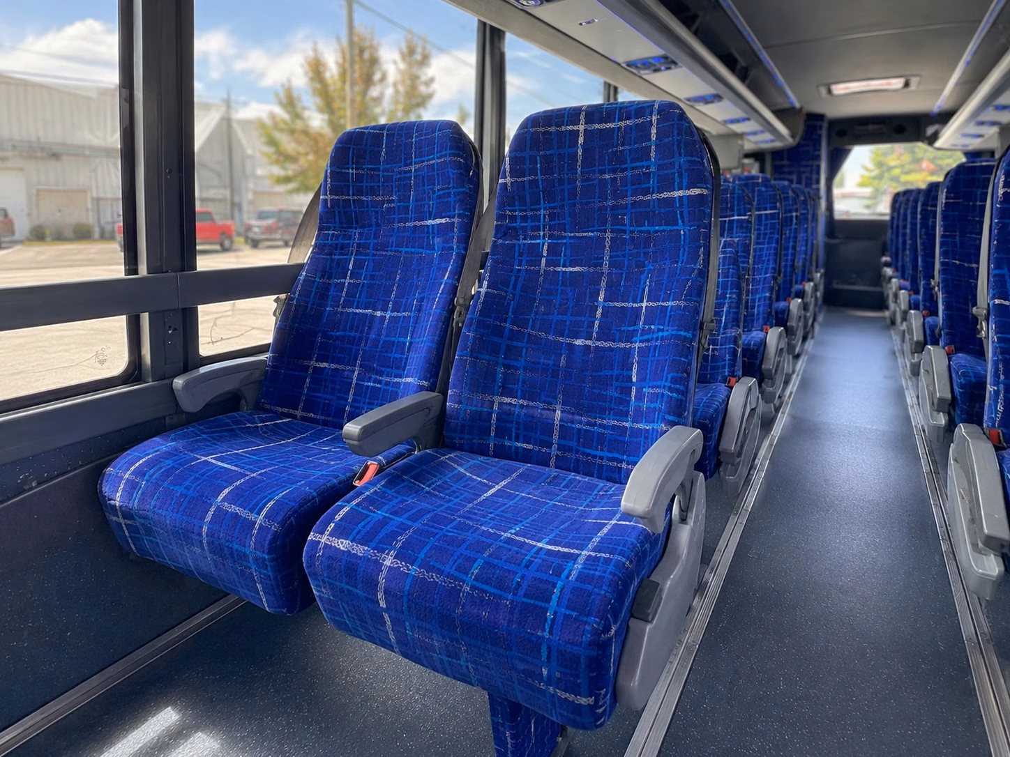 warren charter bus interior