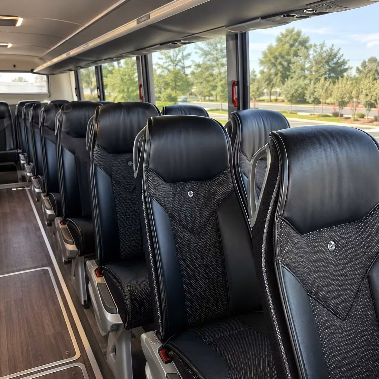 warren charter bus rental interior
